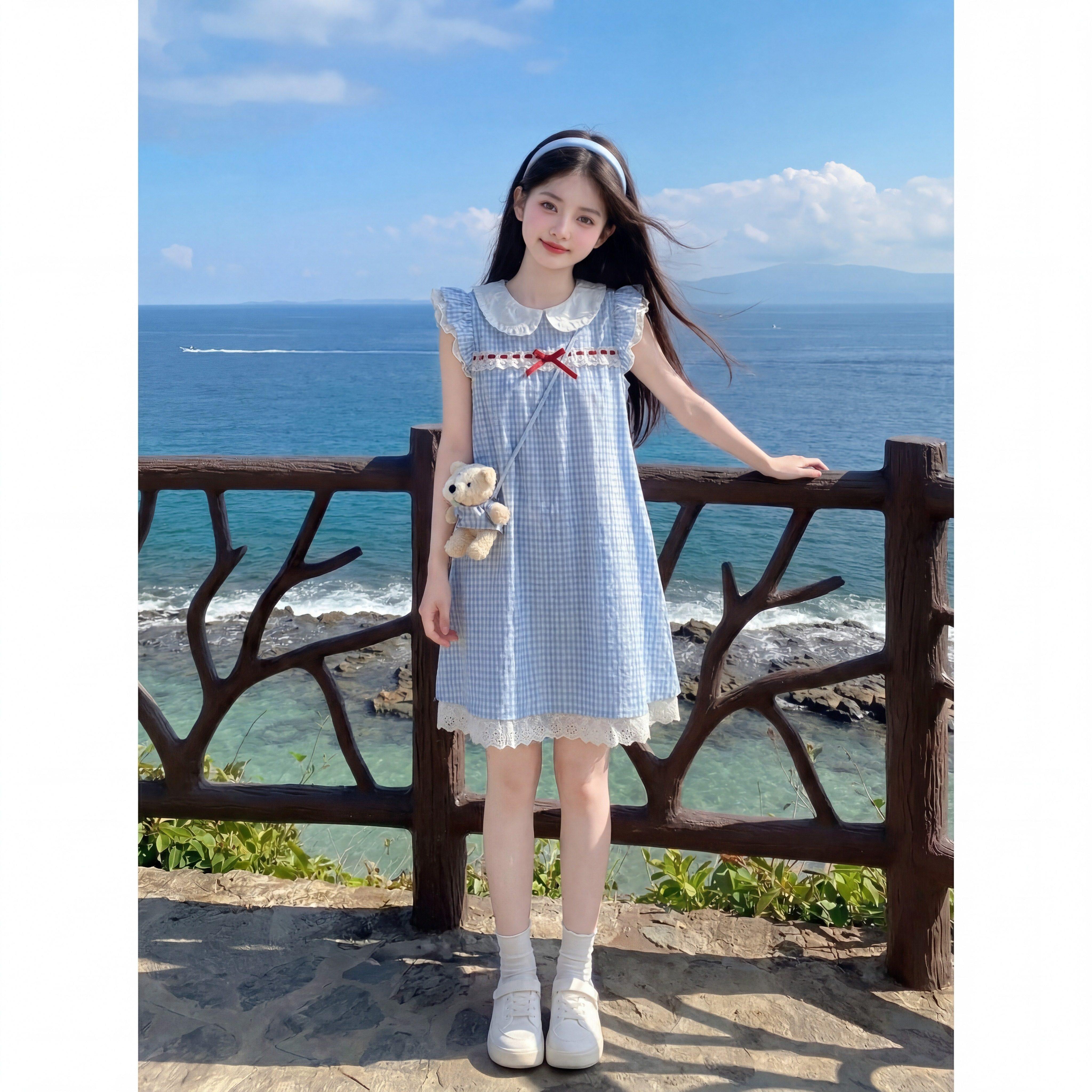 专柜正品女大童连衣裙夏季202连衣裙