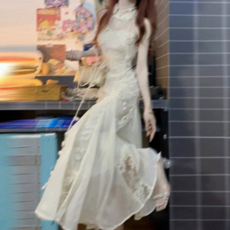 专柜正品新中式国风改良旗袍裙御姐独特绝美连衣裙刺绣披肩两件套