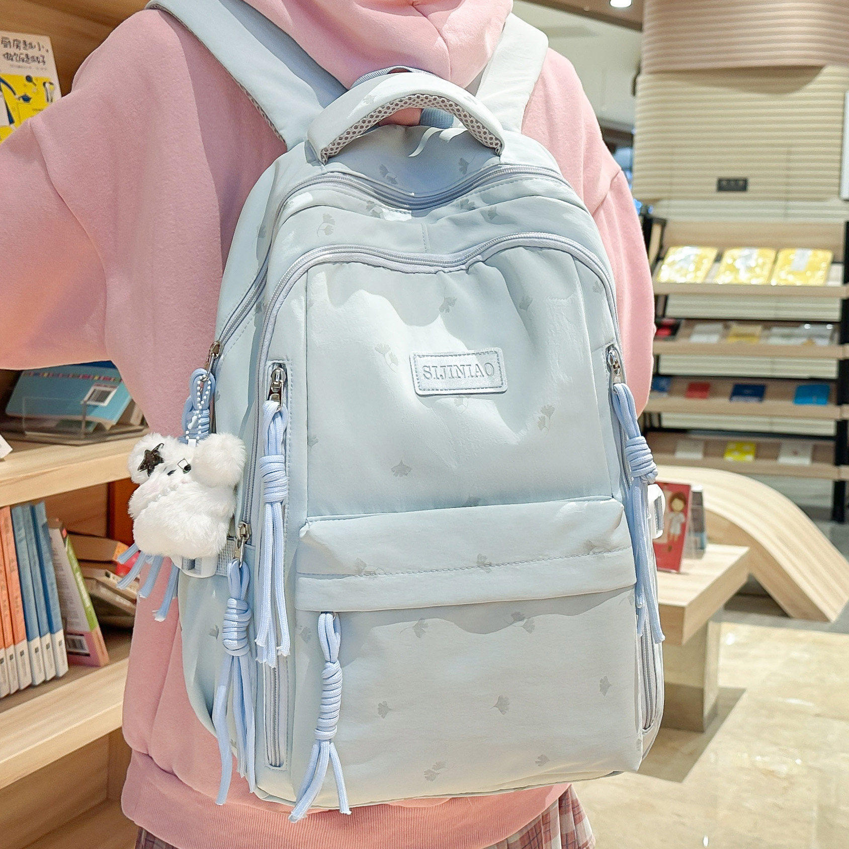 专柜正品时尚书包女高颜值马卡龙可爱风休闲双肩包初中高中大学生
