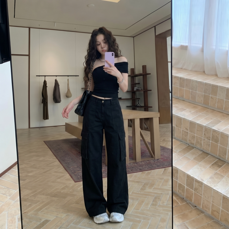专柜正品独特漂亮绝美小套装辣妹露肩修身显瘦抹胸上衣夏季百搭休