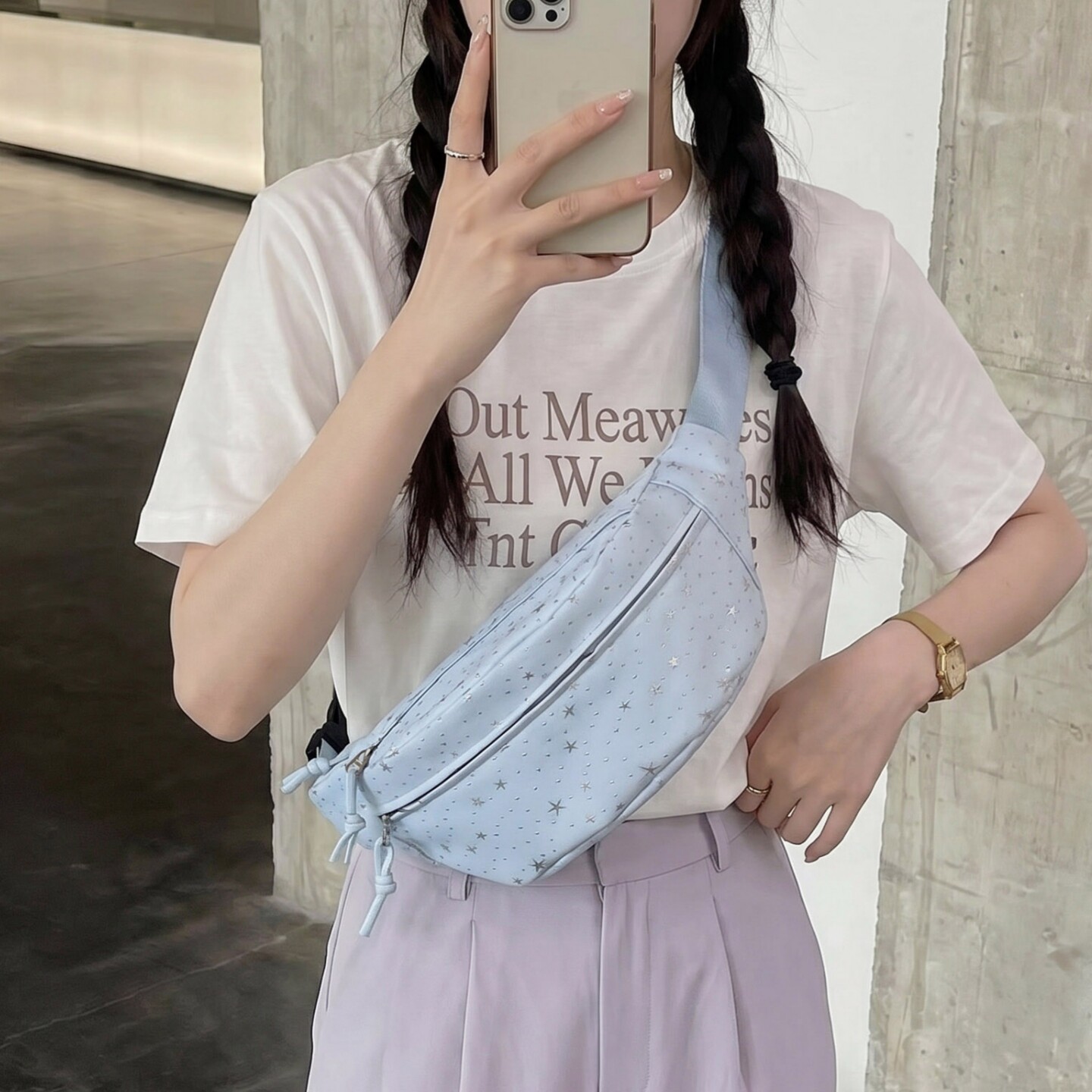 专柜正品简约休闲ins风女小清新森系斜挎包运动胸包大容量学生百