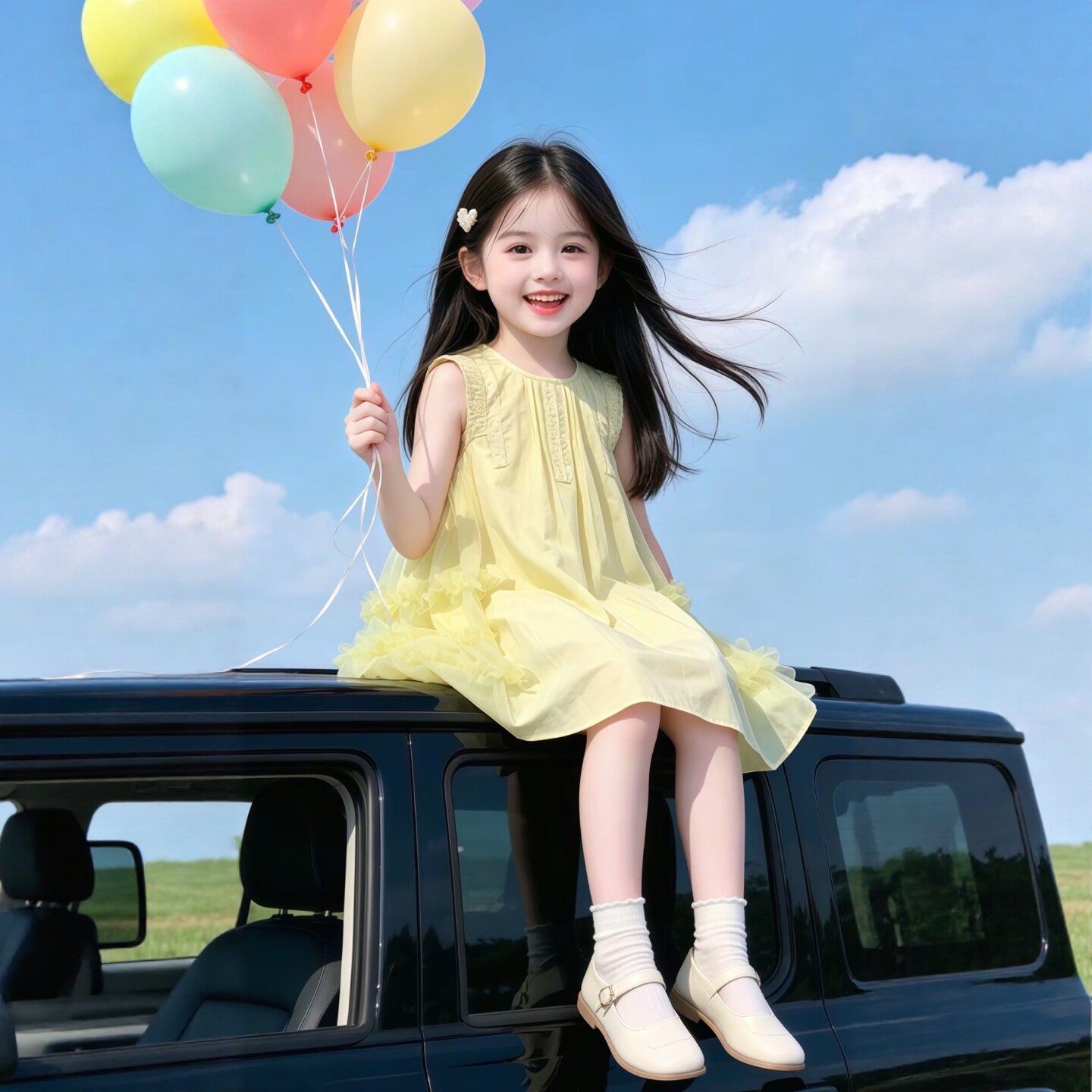 专柜正品女童甜美黄色连衣裙夏季2026新款小女孩多巴胺裙子夏天童