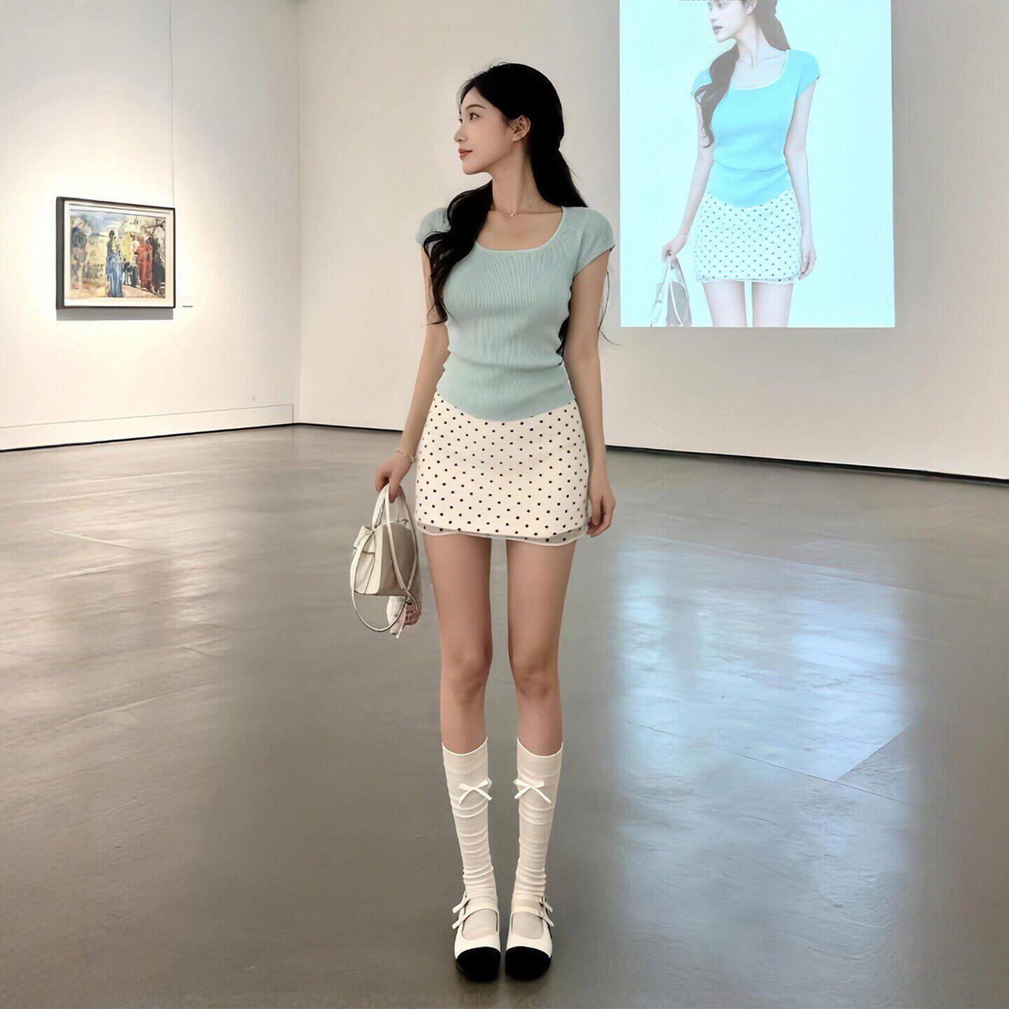 专柜正品裙子女2026新款夏套装小个子独特超好看上衣半身裙一整套