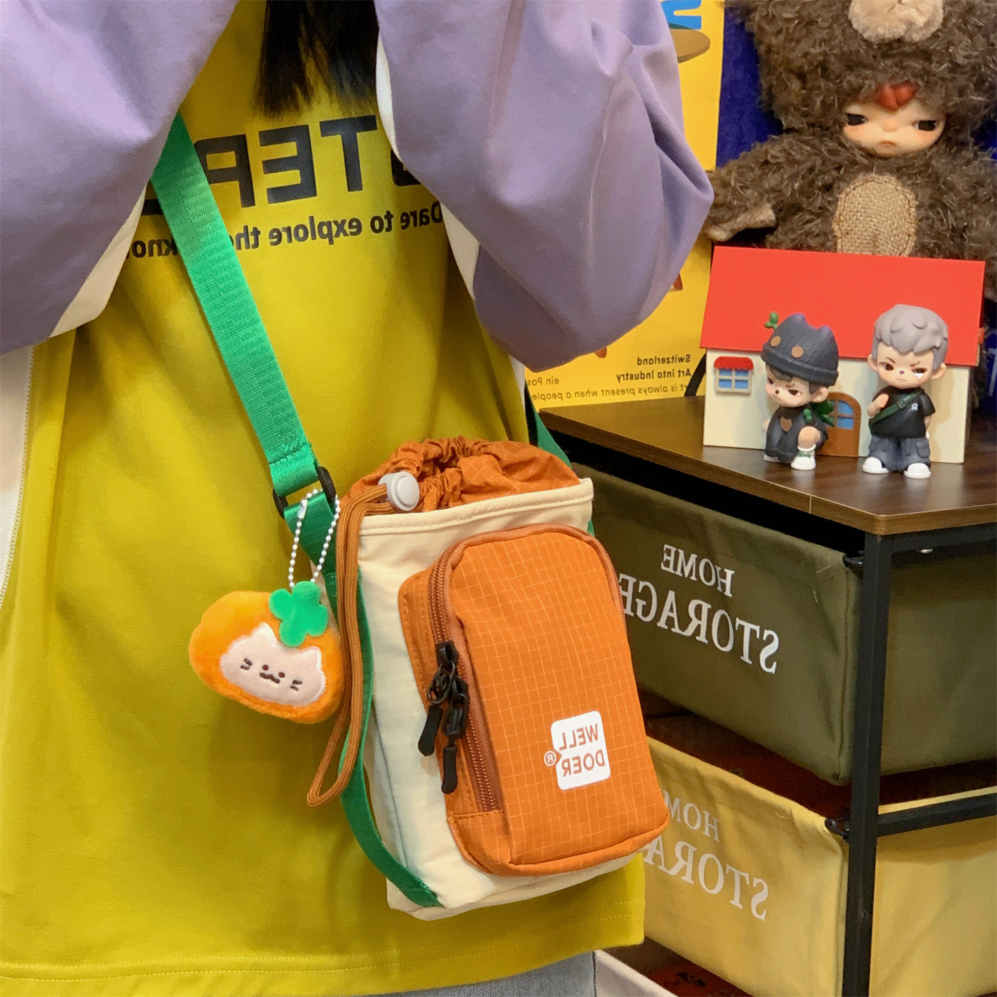 专柜正品单肩包日系ins可爱少女小包包女休闲百搭斜挎包学生手机