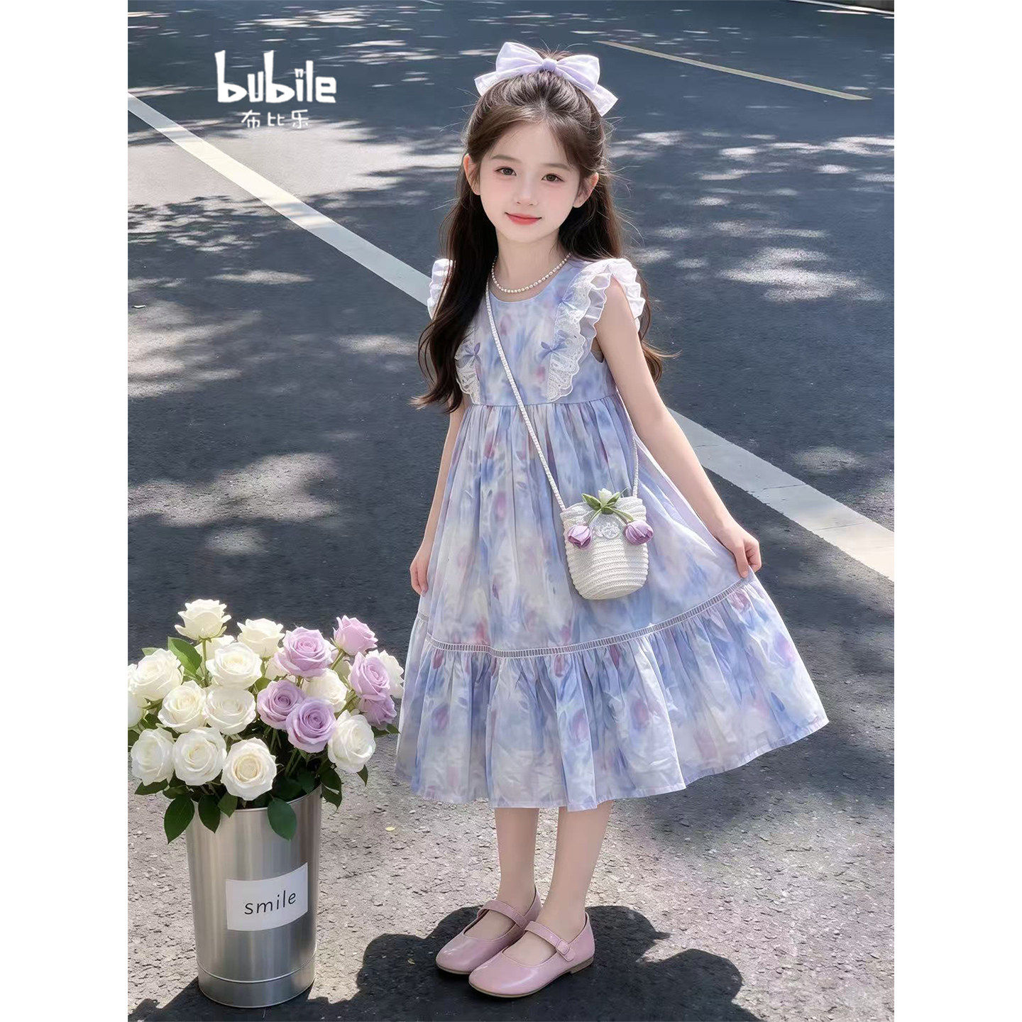 专柜正品女童连衣裙夏装2026新款洋气儿童时髦韩版网红裙子女孩夏