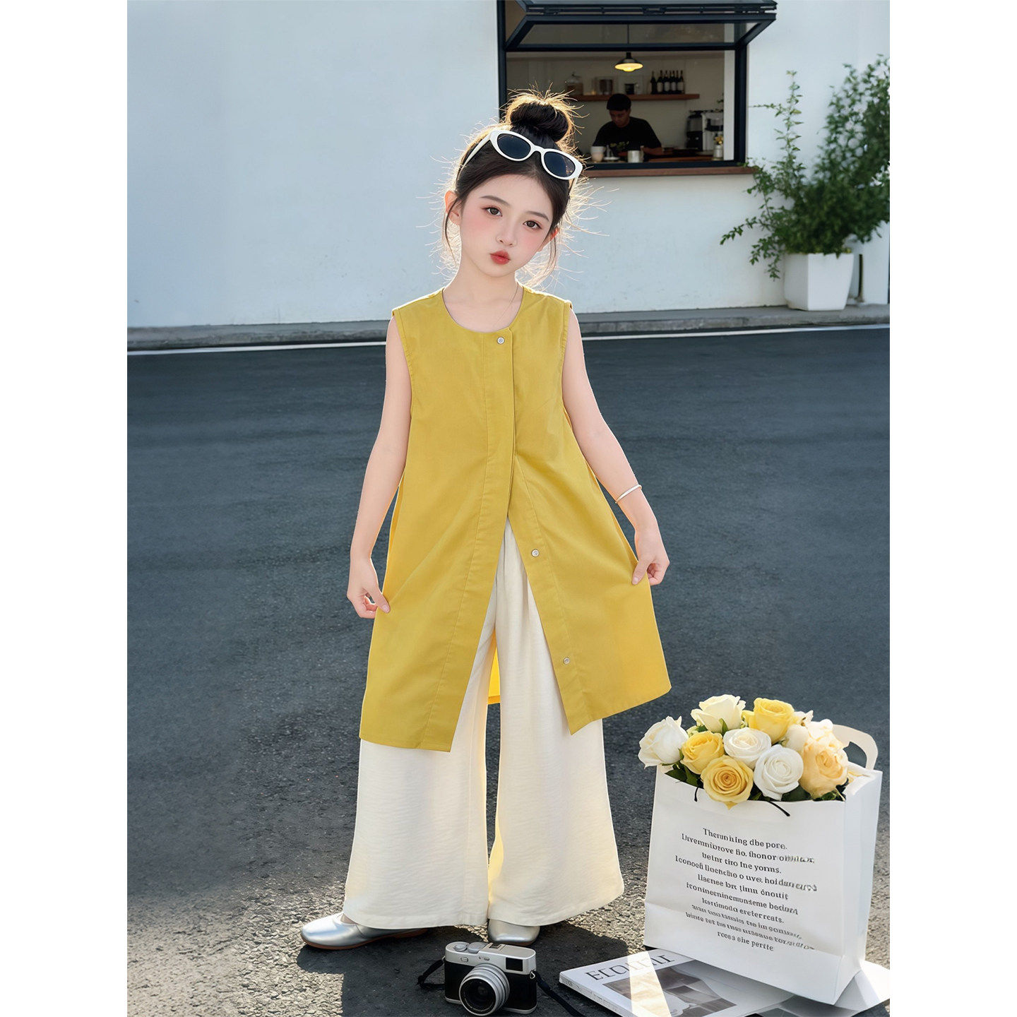 女童套装2026新款夏装洋气时髦韩系中大童儿童夏季漂亮裙子两件套