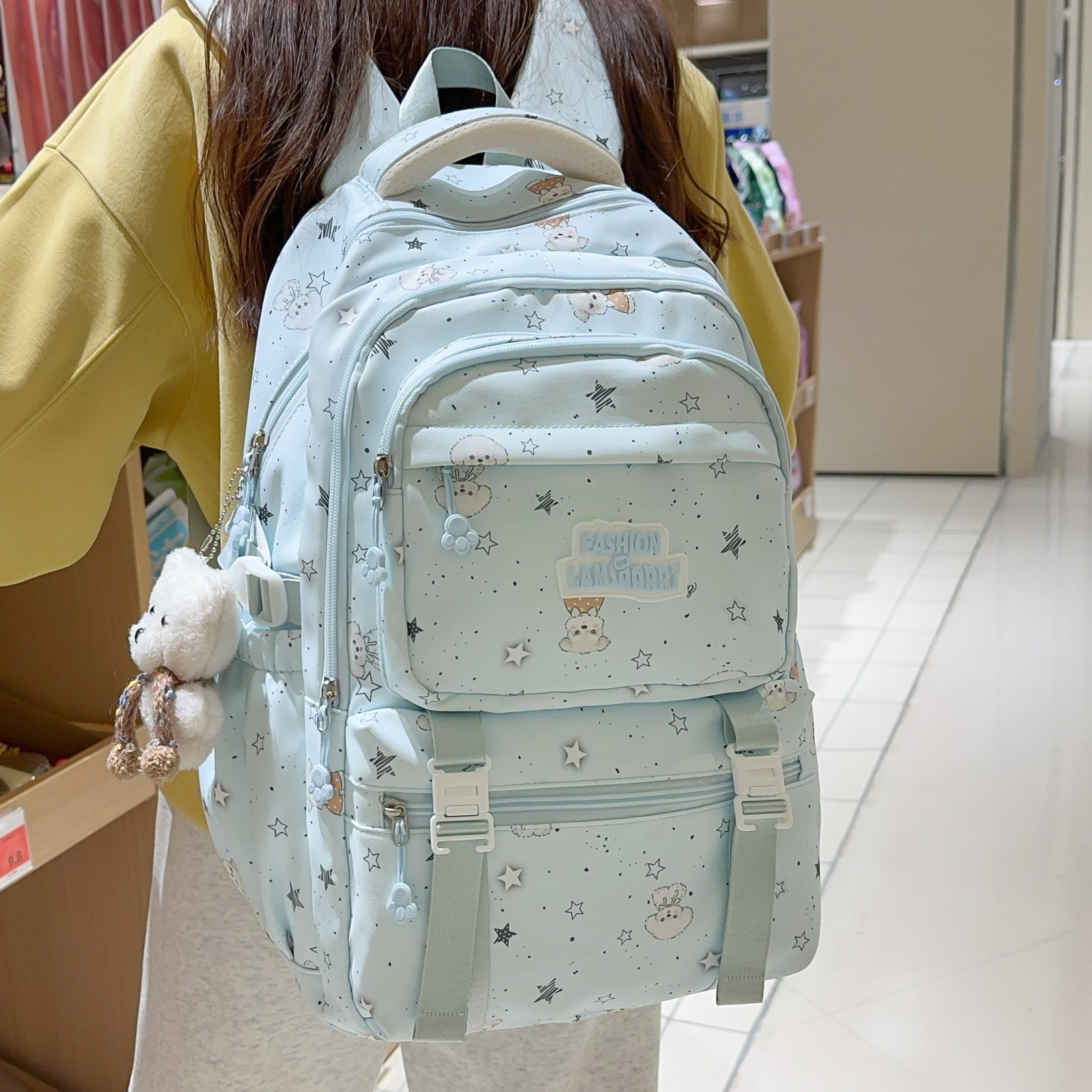 专柜正品可爱书包女日韩风森系时尚可爱印花双肩包初中高中大学生