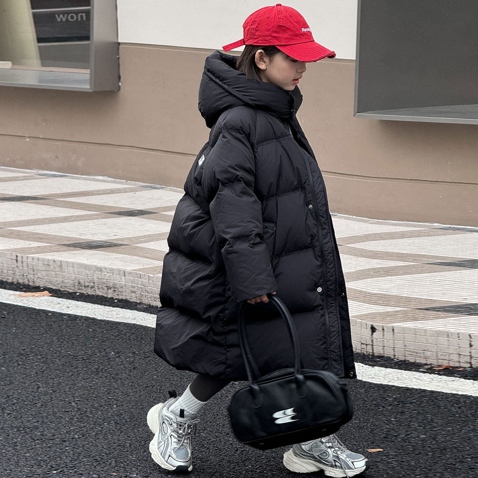儿童羽绒服冬季新款韩版中大童长款加厚童装连帽白鸭绒洋气外套潮