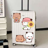 一二布布熊猫可爱卡通贴纸车贴卧室墙面遮丑自粘防水行李箱贴纸