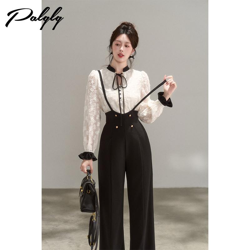 法式甜美白色立领长袖衬衫女秋季高级感轻奢减龄洋气宽松小衫上衣