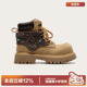 多嘴驴Donkey复古马丁靴女冬季 厚底大黄靴英伦风增高登山靴子男