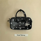 多嘴驴Donkey波点星星手提包女韩系杂物小拎包保龄球包单肩斜挎包