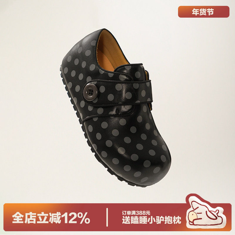 多嘴驴Donkey黑色波点勃肯鞋女冬季外穿保暖棉鞋百搭厚底增高单鞋,女鞋,勃肯鞋/软木鞋,淘宝优惠券,粉丝福利购,淘宝优惠卷