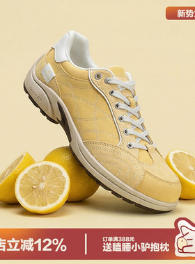 多嘴驴Donkey黄色德训鞋女款春季好看百搭运动平底足弓支撑休闲鞋