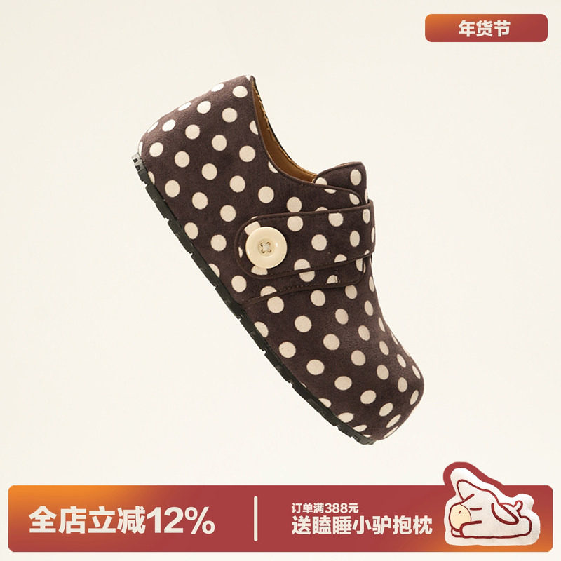 多嘴驴Donkey棕色波点勃肯鞋女款冬季外穿通勤百搭小个子增高单鞋,女鞋,勃肯鞋/软木鞋,淘宝优惠券,粉丝福利购,淘宝优惠卷