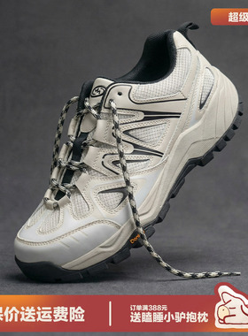 多嘴驴Donkey户外徒步登山鞋男轻便网面透气爬山运动鞋厚底休闲鞋