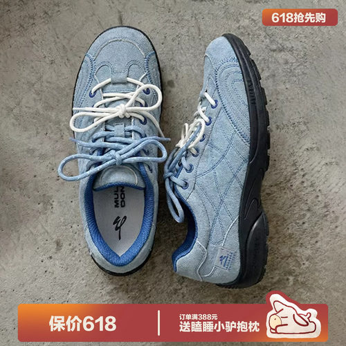 多嘴驴Donkey蓝色复古德训鞋女款