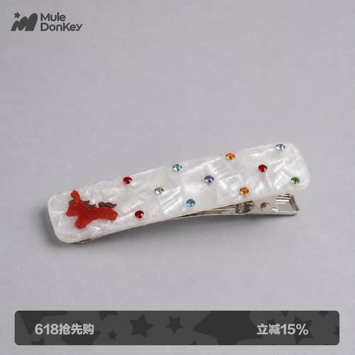 多嘴驴Donkey 一字夹发卡女刘海夹Nacre Bloom系列甜美侧发卡边夹