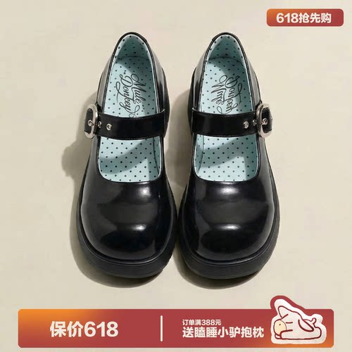 多嘴驴Donkey黑色玛丽珍鞋女芭蕾