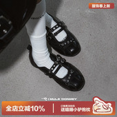 芭蕾朋克铆钉平底鞋 多嘴驴Donkey黑色玛丽珍鞋 法式 浅口单鞋 女春季