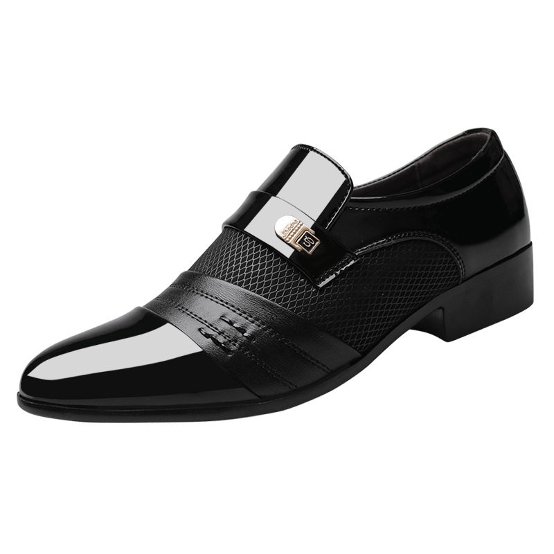 AUTUMN NEW PRODUCTS BRITISH STYLE TRENDY BUSINESS SUITS SHINY LEATHER SLIP FEET SOFT SOLES SOFT SOLES LEATHER SHOES MENS SHOES 454647