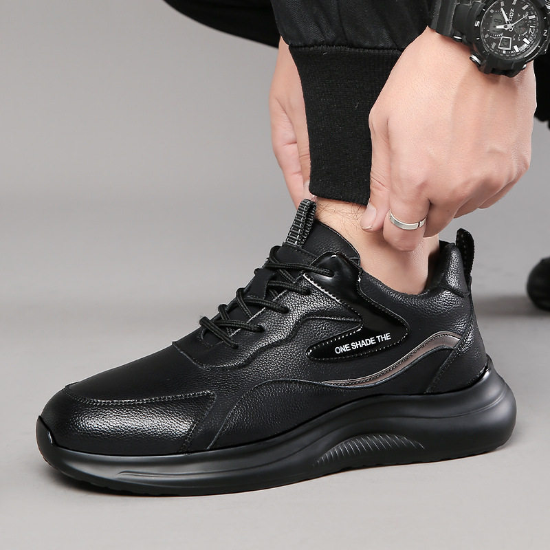 软底厚底防水皮面舒适工装休闲鞋子秋季透气工作男鞋45 46 47大码,流行男鞋,休闲皮鞋,淘宝优惠券,粉丝福利购,淘宝优惠卷