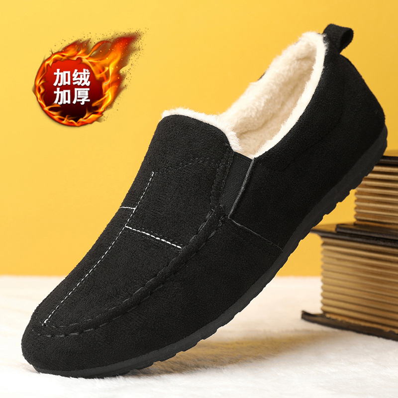 棉鞋老北京休闲豆豆鞋套脚男鞋子