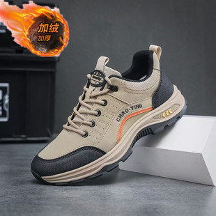 加绒棉鞋保暖加厚冬季户外运动休闲鞋厚度登山旅游工作鞋工装男鞋