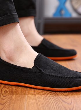 秋季透气38码男鞋4546大码布鞋男士休闲帆布鞋子休闲鞋老北京布鞋