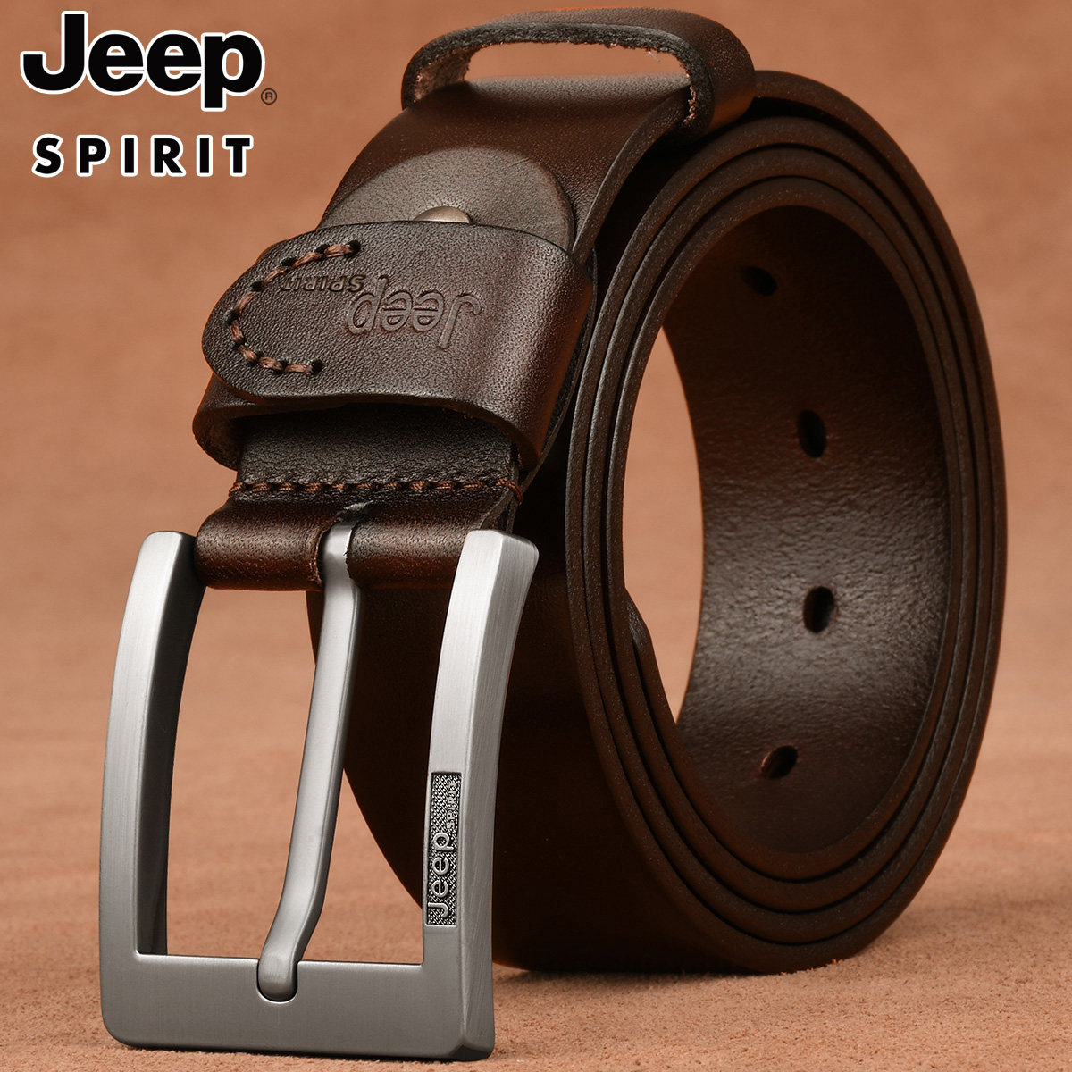 Jeep spirit牛皮皮带男士真皮针扣休闲腰带男裤带纯正品中青年潮,服饰配件/皮带/帽子/围巾,腰带/皮带/腰链,淘宝优惠券,粉丝福利购,淘宝优惠卷