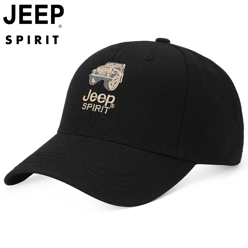 jeep吉普专柜正品加大毛呢棒球帽