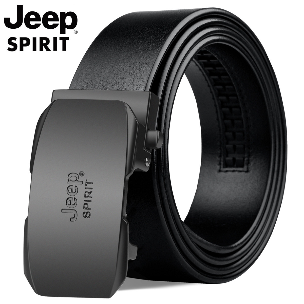 jeep/吉普皮带男真皮青年头层纯牛皮时尚潮流商务自动扣男士腰带