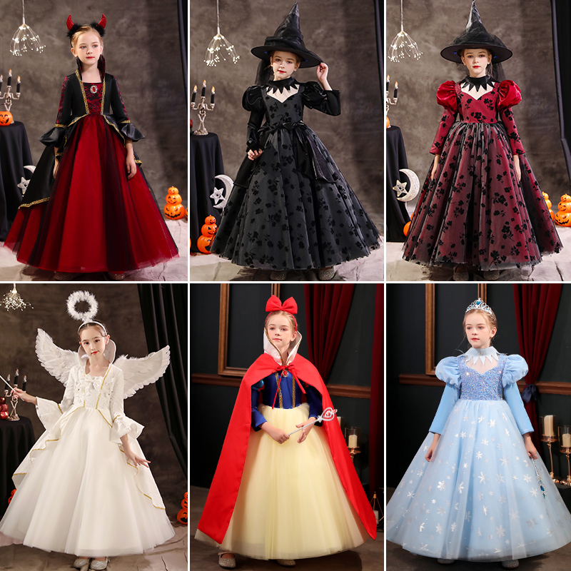 儿童服装女童公主裙白色天使