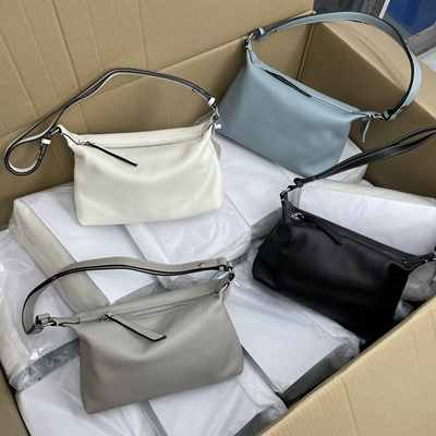 靓货！皮质非常赞！高级感真皮女包百搭头层软牛皮大容量斜挎包