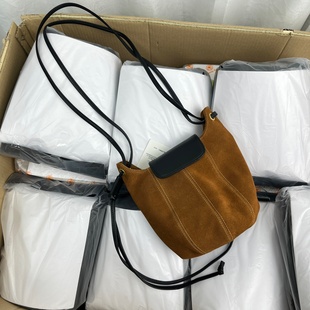 公司单尾货限量几十个 美拉德磨砂皮南瓜包真皮斜挎女包 秋冬新款