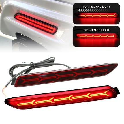 适用于锐志凯美瑞逸致穿越者埃尔法荣放RAV4LED刹车后杠灯流水灯