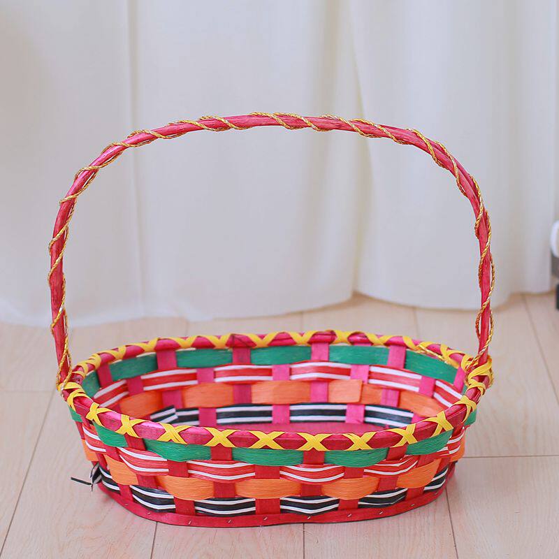 과일 바구니 등나무 꽃 바구니 과일 가게 휴대용 바구니 고리 버들 보관 바구니 계란 바구니 휴일 장식 호텔 과일 선물