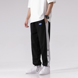 春秋男休闲九分裤宽松抽绳束脚裤青少年灯笼裤学生小脚卫裤哈伦裤