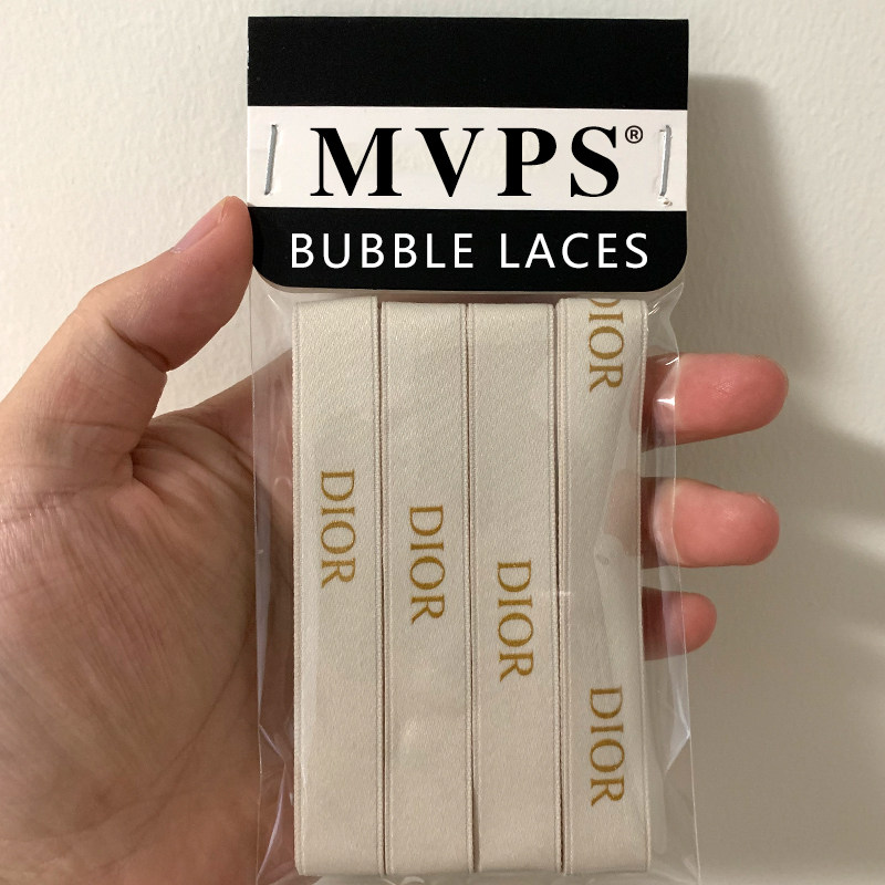 适用匡威dior1970s帆布鞋迪奥宽扁diy丝带logo字母鞋带绳米白黑色