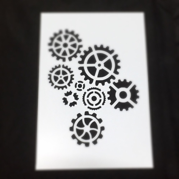 工业机械美~手帐模板齿轮工业风复古风遮蔽板滚轮391