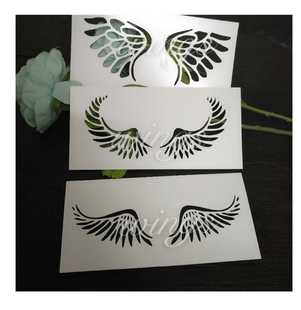 手工制作创意美术型染板翅膀stencil亲子装 T恤手绘模板574