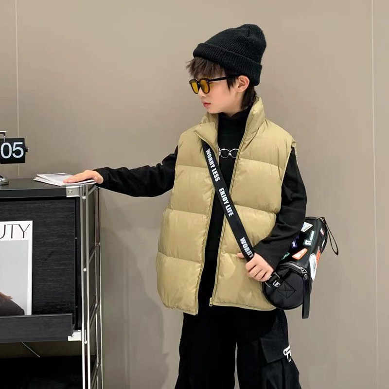 DK童装羽绒马甲韩版白鸭绒外穿