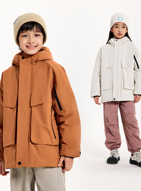 DK童装25冬装山系户外三防加厚羽绒服儿童女男童中大童保暖外套潮