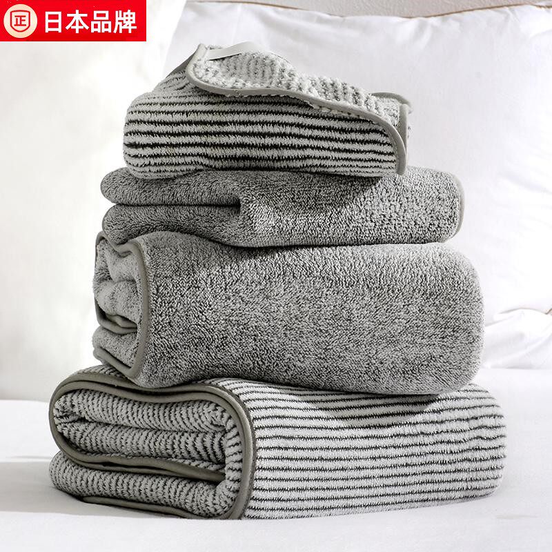 日式优选浴巾男女家用吸水速干2025新款情侣款裹巾毛巾纯棉三件套