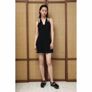 QSC复古系带纯棉假两件连衣裙短裙吊带裙 不退不换 惊喜五折