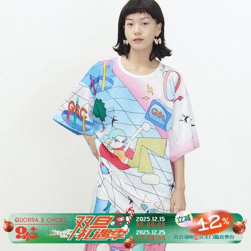 纯棉短袖宽松T恤圆领上衣