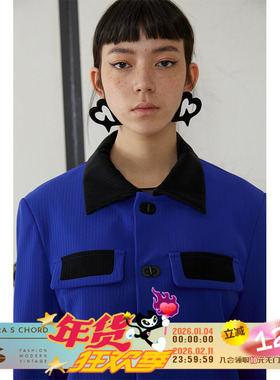 QUORRA S CHORD原创设计3D打印爱心丝绒耳钉黑色