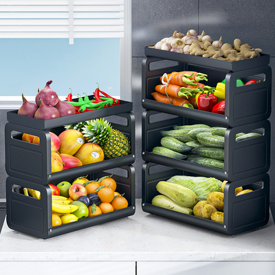 小尺寸多功能厨房台面蔬菜置物架多层姜葱蒜小型转角菜篮子收纳架