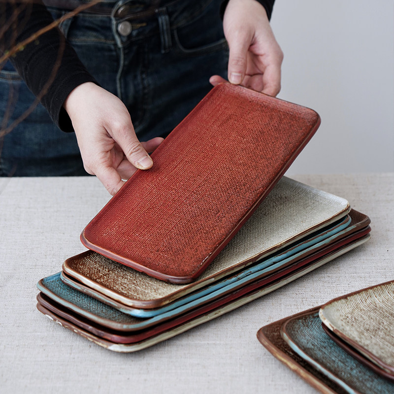 陶柔长方盘日式刺身盘大号