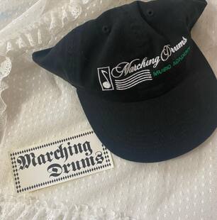 Marching drums雀斑同款刺绣做旧全棉鸭舌帽棒球帽